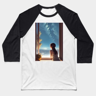 The Girl in the Window Baseball T-Shirt